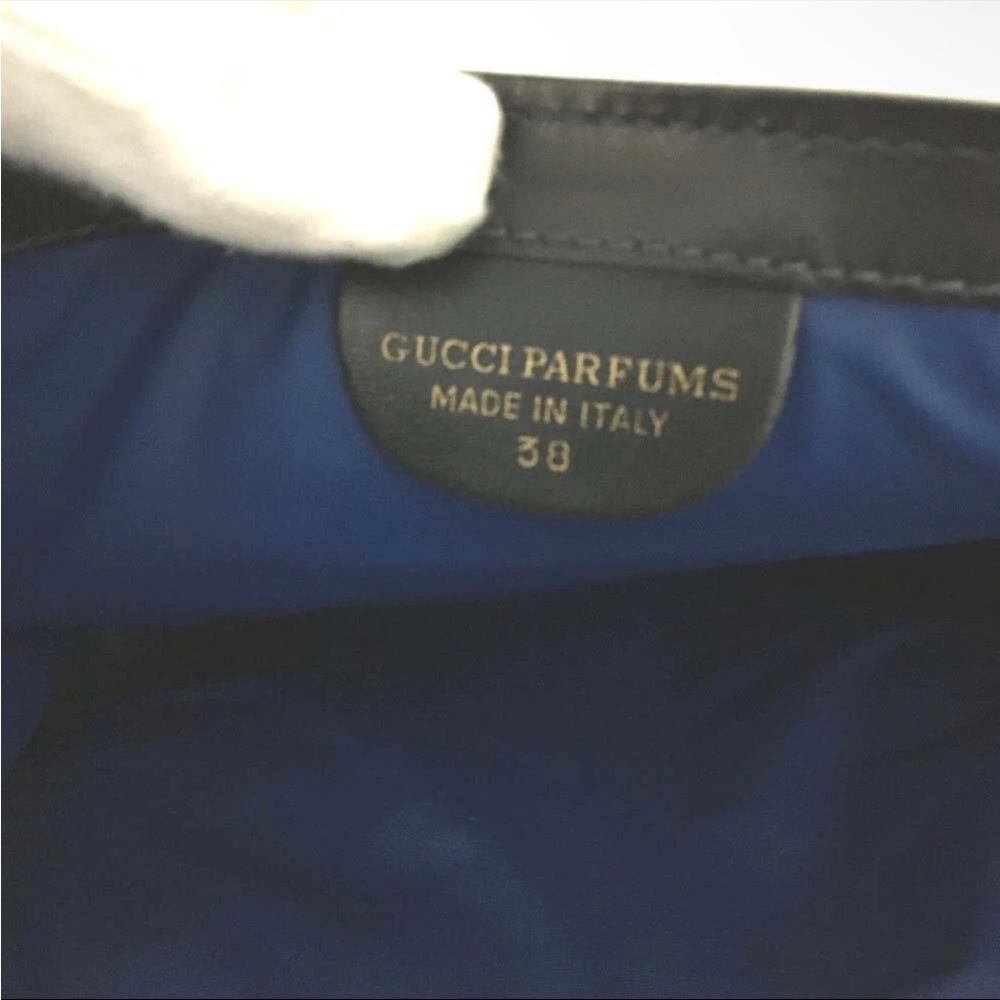 GUCCI Webbing GG Logo PVC Leather Cosmetic Pouch Bag - Picture 7 of 7